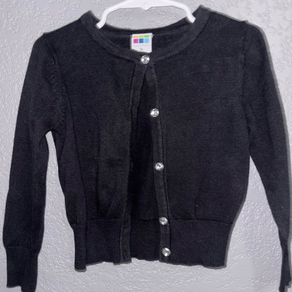 Healthtex Black Knit Cardigan